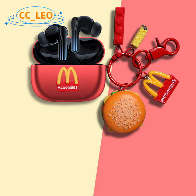 For VIVO TWS 4 Case Cute Snoopy Mario Keychain VIVO TWS 3E Silicone Soft Case Cartoon Hamburger Pendant VIVO TWS 4 Shockproof Shell Protective Cover Creative Astronaut