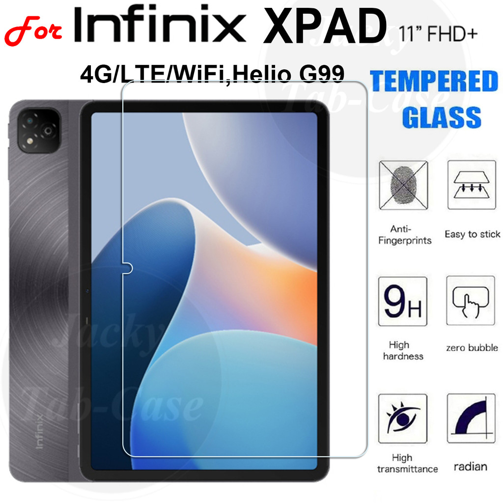 สําหรับ Infinix XPAD 2024 11.0 นิ้ว 4G LTE + WiFi แท็บเล็ต 11 FHD + Helio G99 InfinixXPAD X1101 X1101B กระจกนิรภัยโปร่งใส 9H HD หน้าจอป้องกันฟิล์ม