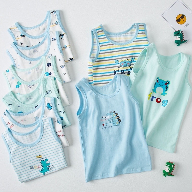 LFKids Tank Tops 100-160cm Lycra Cotton Boys Girls Vest for Spring Summer