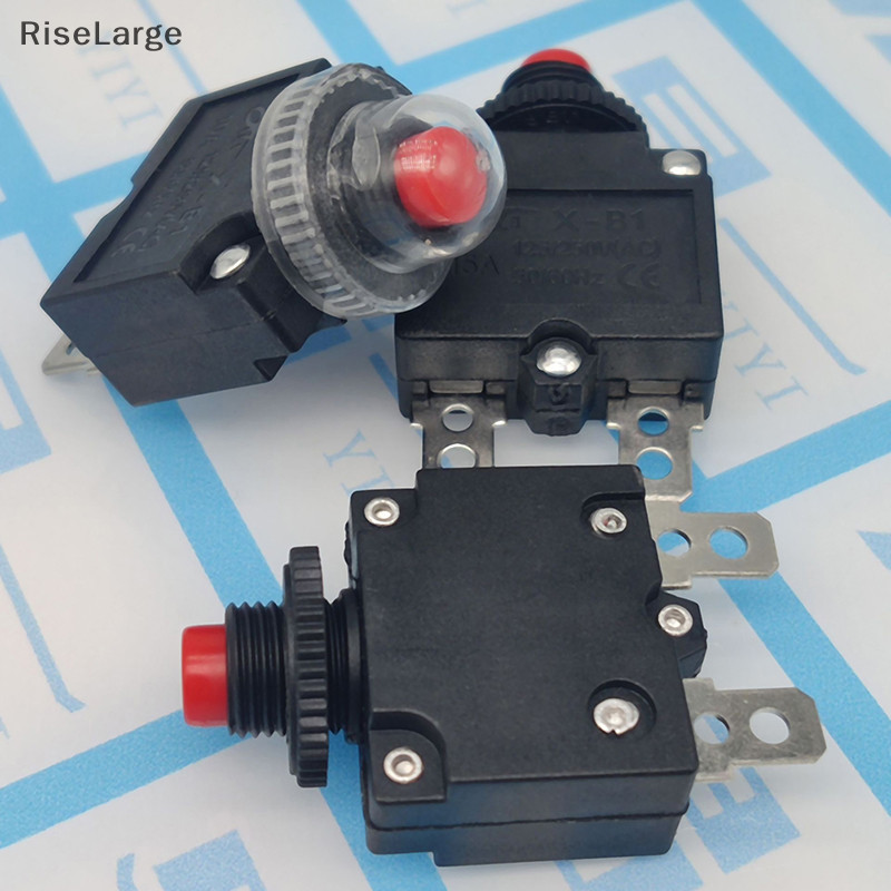 [RiseLarge] 5a 6A 8A 10A 15A 20A สวิตช์ความร้อน Circuit Breaker Overload Protector ฟิวส์ใหม่