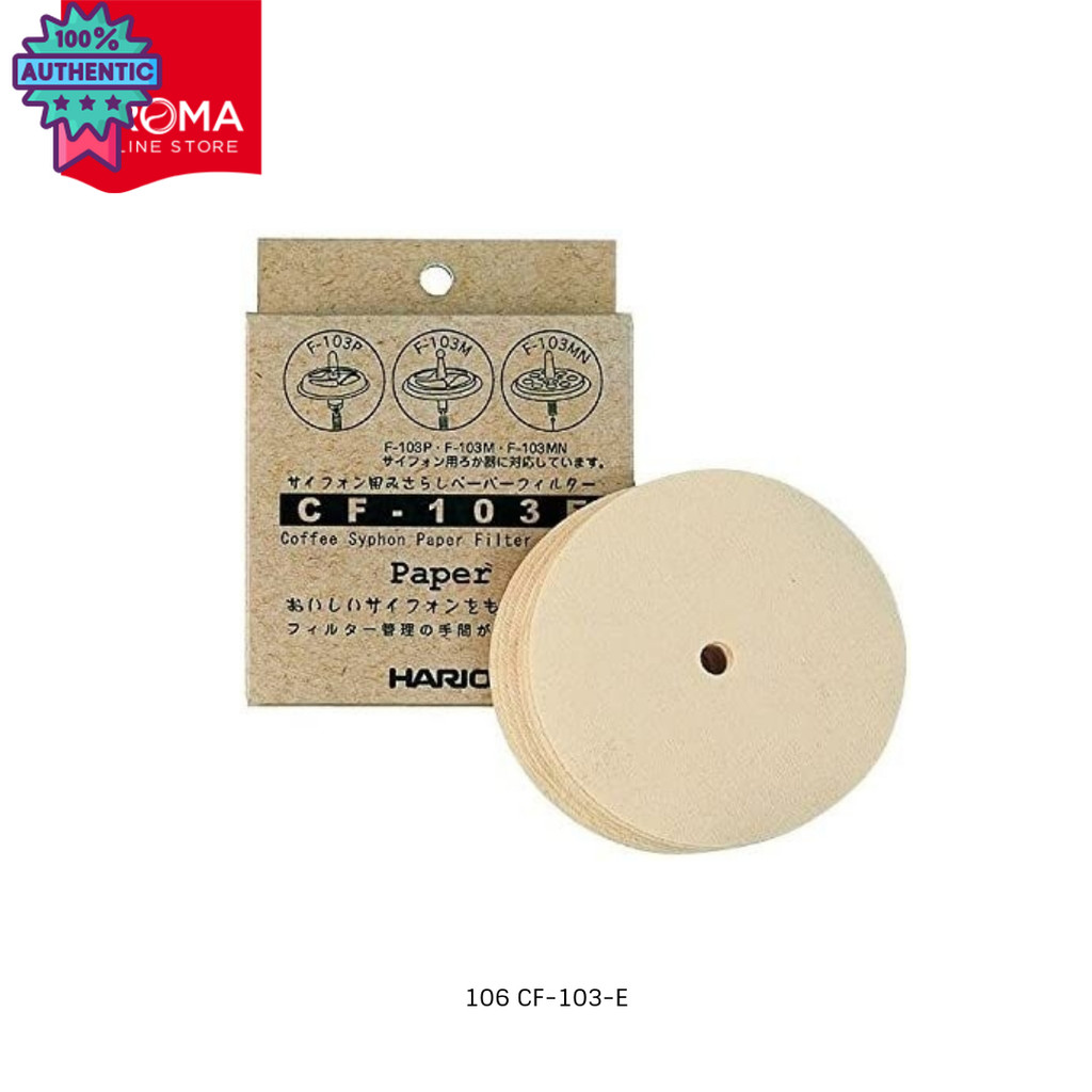 Hario กระดาษกรอง ไซฟ่อน HARIO106 Syphon Paper Filters / FIB-30-R 1กล่องx100ชิ้น