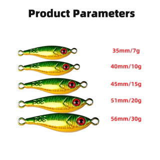 Fishing Jig Lure 7g/10g/20g/30g เหยื่อตกปลาทะเลลึก Slow Jigging เหยื่อปลอมพร้อมตะขอปลาคู่ช้า Clamp