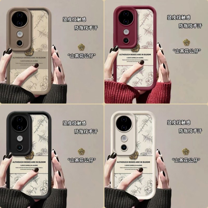 Casing Vivo V40 V30 Pro V29 3D Rose Flower TPU Soft Phone Case