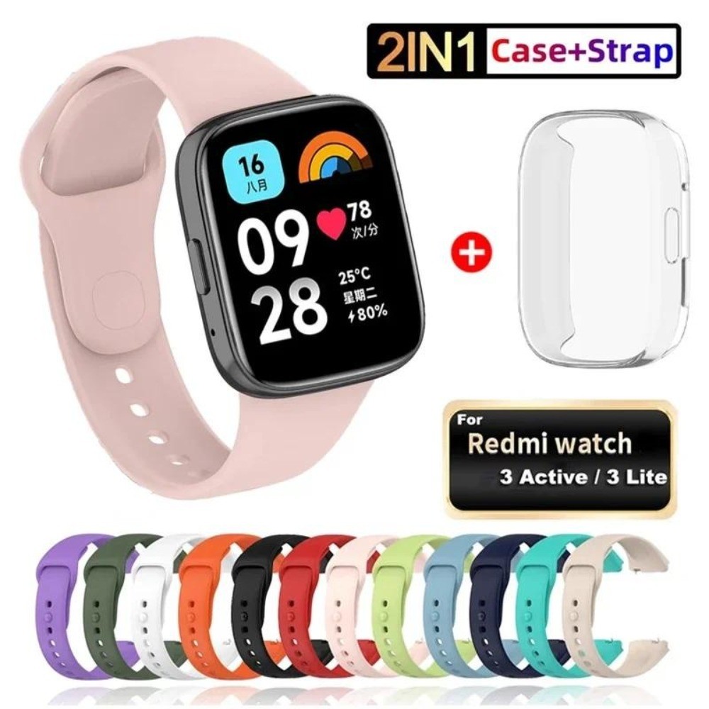 สายนาฬิกาสําหรับ Xiaomi Redmi Watch 3 Active Strap สายซิลิโคนทดแทนสําหรับ Xiaomi Redmi Watch 3 Lite สาย Correa สร้อยข้อมือ