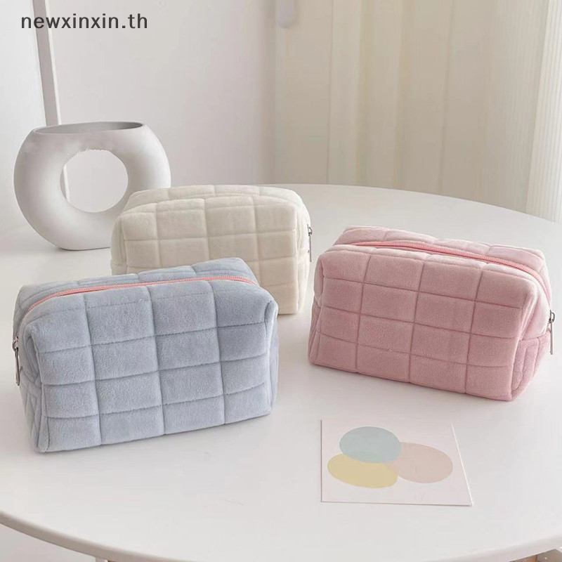 ^N^ กระเป๋าแต่งหน้าตุ๊กตาสําหรับผู้หญิง Soft Travel กระเป๋าเครื่องสําอางกรณี Young Lady Girls Make Up Case Necessaries Storage Bag {T}