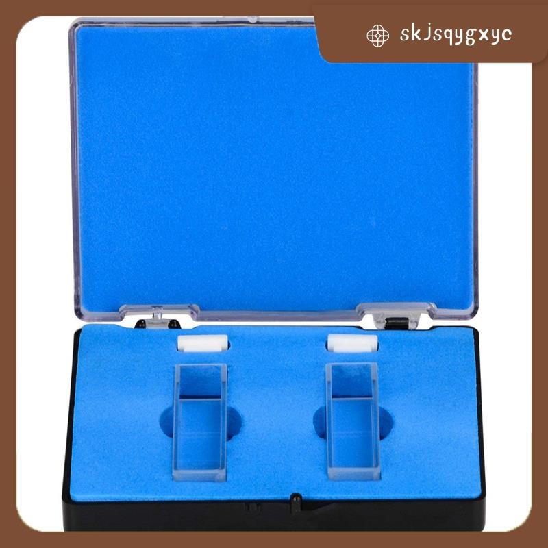 skjsqygxycQuartz Cuvette,spectrophotometer Cuvettes ความยาวเส้นทาง 10 มม., ความสูง 45 มม., ความจุ 3.