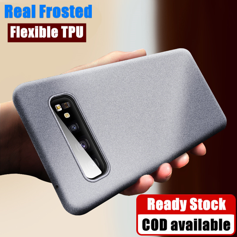 SAMSUNG สําหรับsamsung Galaxy S10 5G 6.7 นิ้วSM-G977B G977U G977N G977P G977TจริงFrosted Textureยืดหยุ่นซิลิโคนกรณีAnti-scratch Matte Anti-ลายนิ้วมือปกหลัง