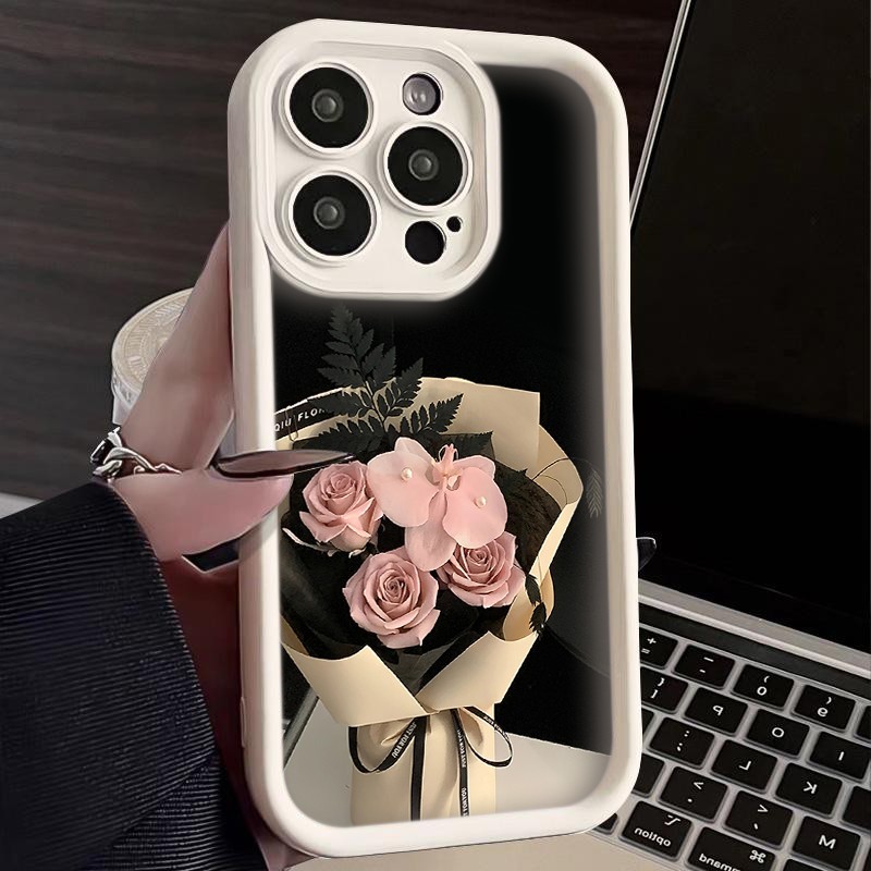เคสไอโฟน15 กุหลาบ case Sense เคสโทรศัพท์ สำหรับรุ่น14 15 13PRO 13PROMAX 12 Pro Max 11 Pro Max