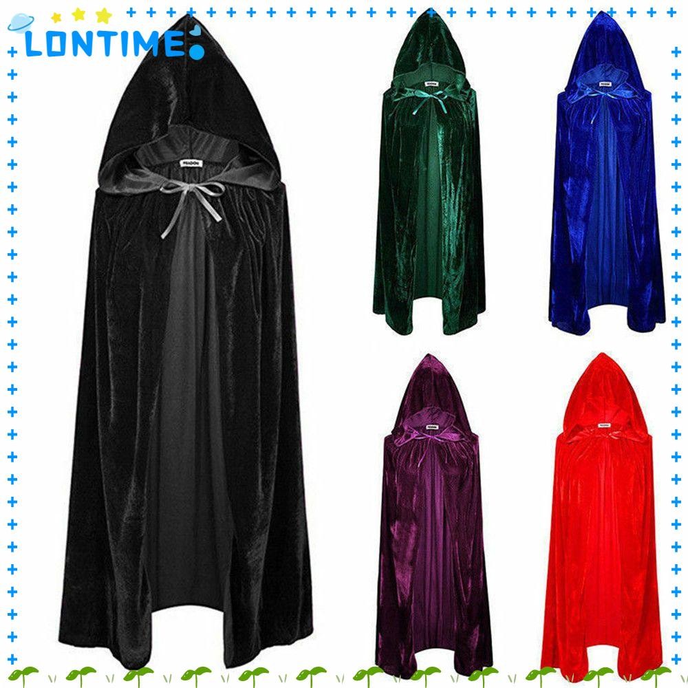Lontime Velvet Cloak Cape Full Long Fashion Fancy Dress Adult/Kid Halloween