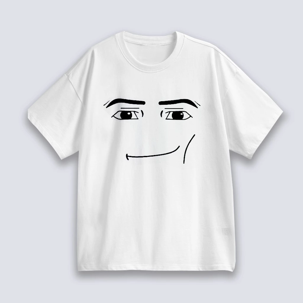 [TOYOO] ใหม่ Unisex เสื้อยืด พิมพ์ลาย Roblox Man Face Game สําหรับผู้ชาย T-shirt เป็นกลาง