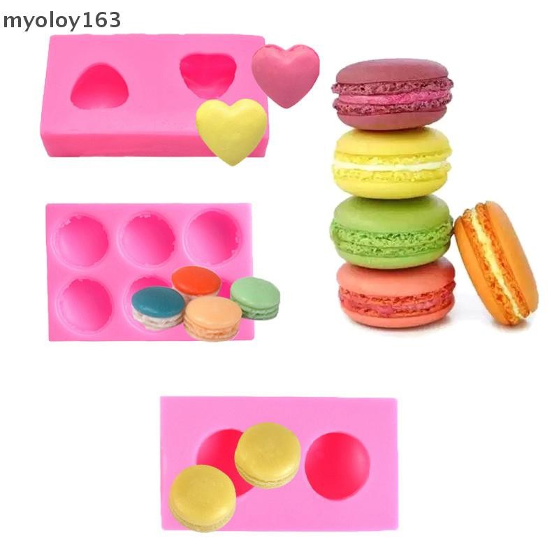 Myoloy 2/6 หลุม Macaron แม่พิมพ์ซิลิโคน Fondant แม่พิมพ์เค้กช็อกโกแลตขนมสบู่ Mould ครัวเบเกอรี่ Decorag เค้กเครื่องมือ TH
