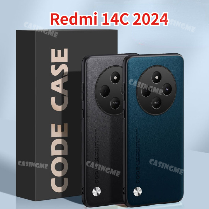 Redmi 14C 2024 หรูหราหนังธรรมดาฝาครอบโทรศัพท์สําหรับ RRedmi 14C Redmi14C 14 C C14 4G 5G 2024 Matte H