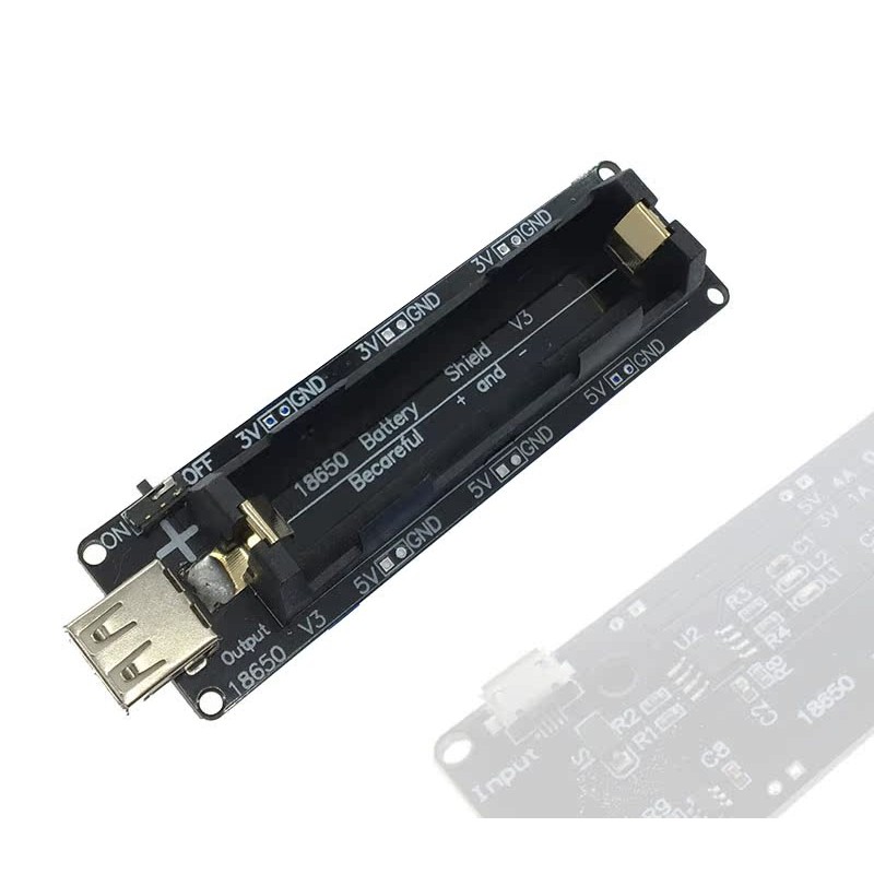 18650 แบตเตอรี่ Shield V3 สําหรับ Raspberry Pi WEMOS สําหรับ Arduino Micro USB Type-A เอาต์พุต USB Diy ชุด