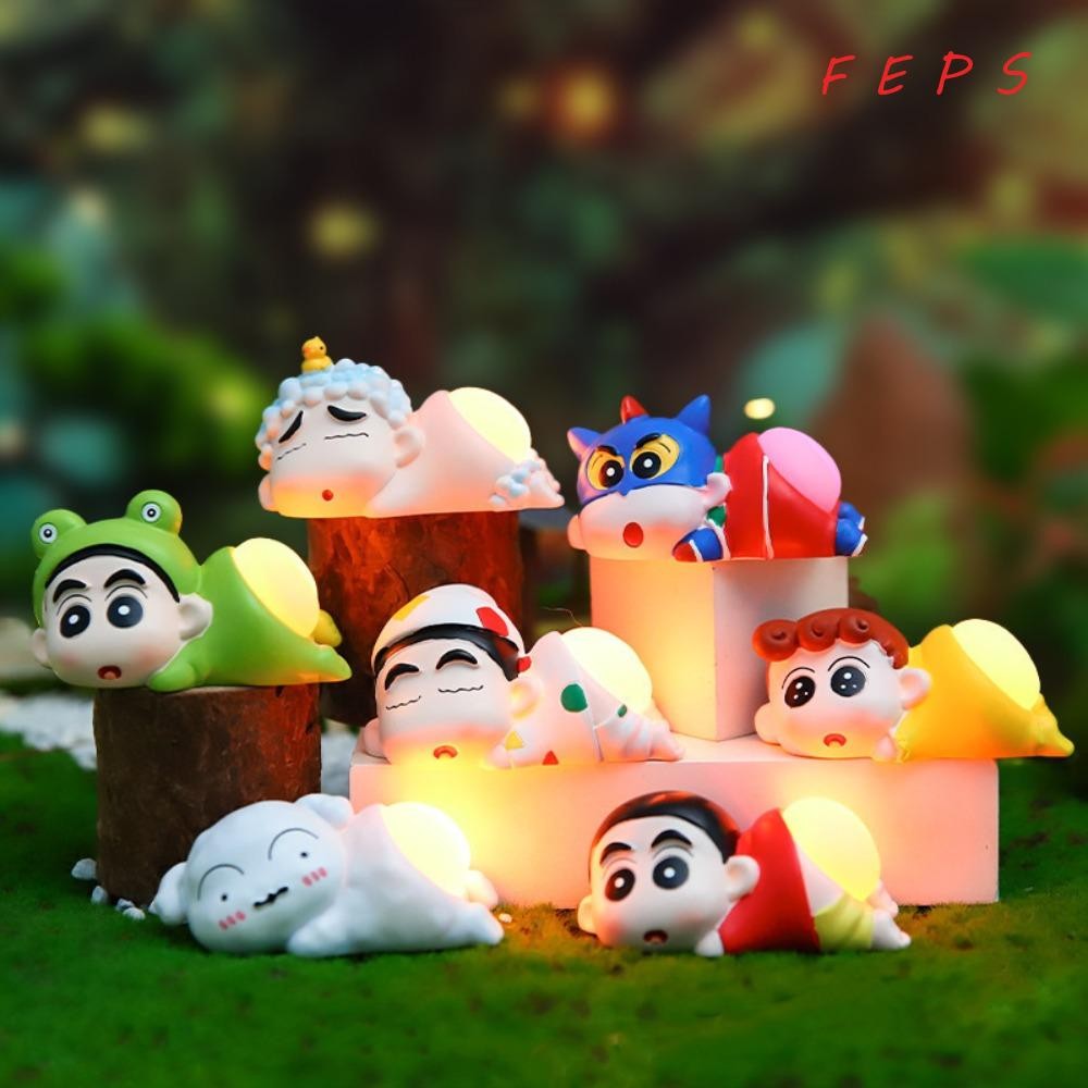 Feps กล่องเครยอนชินจัง, กล่องตุ๊กตาของขวัญเรซิน, ของเล่นแฟชั่นการ์ตูนกล่องโคมไฟเครยอนชินจังขนาดเล็กของขวัญวันเกิด