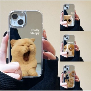 กระจกเงา iPhone case มีกระจก for iPhone 11 17 Pro Max 14 15 12 Pro Max 11 17Air เคสไอโฟน ลายแมวและสุนัข
