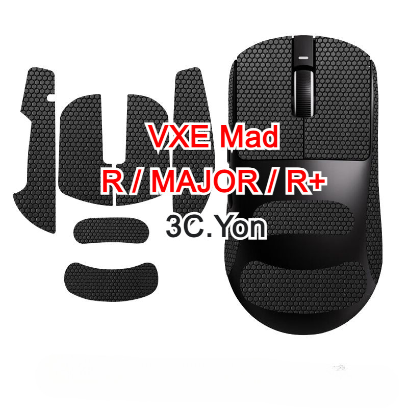 เมาส์ผิว Anti-Slip ด้านข้างสําหรับ VXE Mad R MAJOR R + เมาส์สําหรับเล่นเกมไร้สายยืดหยุ่นสติกเกอร์กลั่นปาล์มเทปเหงื่อแผ่นป้องกันฟิล์ม