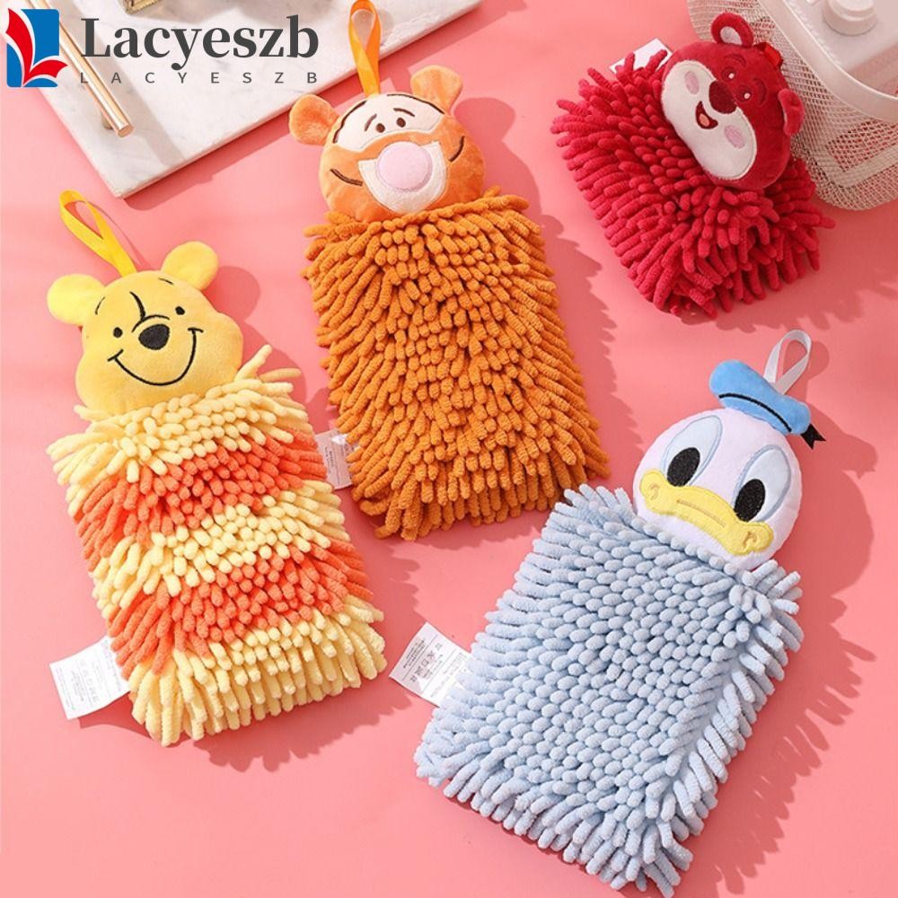 Lacyeszb ผ้าขนหนูทําความสะอาด, ผ้าขนหนูมือ Chenille การ์ตูนดูดซับหนาขึ้น, เศษผ้าแห้งเร็วแขวนผ้าเช็ดจานแบบใช้ซ้ําได้ห้องครัว