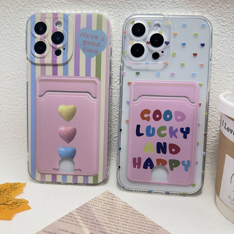 สีสันกลับกรณี OPPO a5 A5i A3 A3X A60 A38 A18 A17 A17K A58 A15 A15s Reno 14F 14 12F 11F 12 11F 12 11 10 Pro ซิลิโคน Smily กระเป๋าสตางค์ปลอกสายรุ้งผู้ถือบัตรโทรศัพท์ - รูปที่ 3