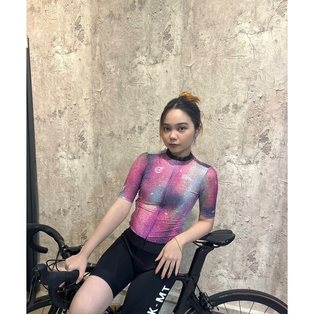 Starrysky WOMEN Jersey Powerband แขนสั้น Breathable Quick Dry Cycle Jersey เสื้อผ้า
