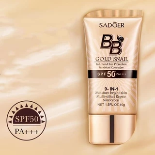 5ชิ้น รองพื้น SADOER บีบีครีม ครีมกันแดดหน้า SPF50+pa+++คอนซีลเลอร์ แบบน้ำ ครีมรองพื้น ปกปิดดี แต่งหน้าฐาน
