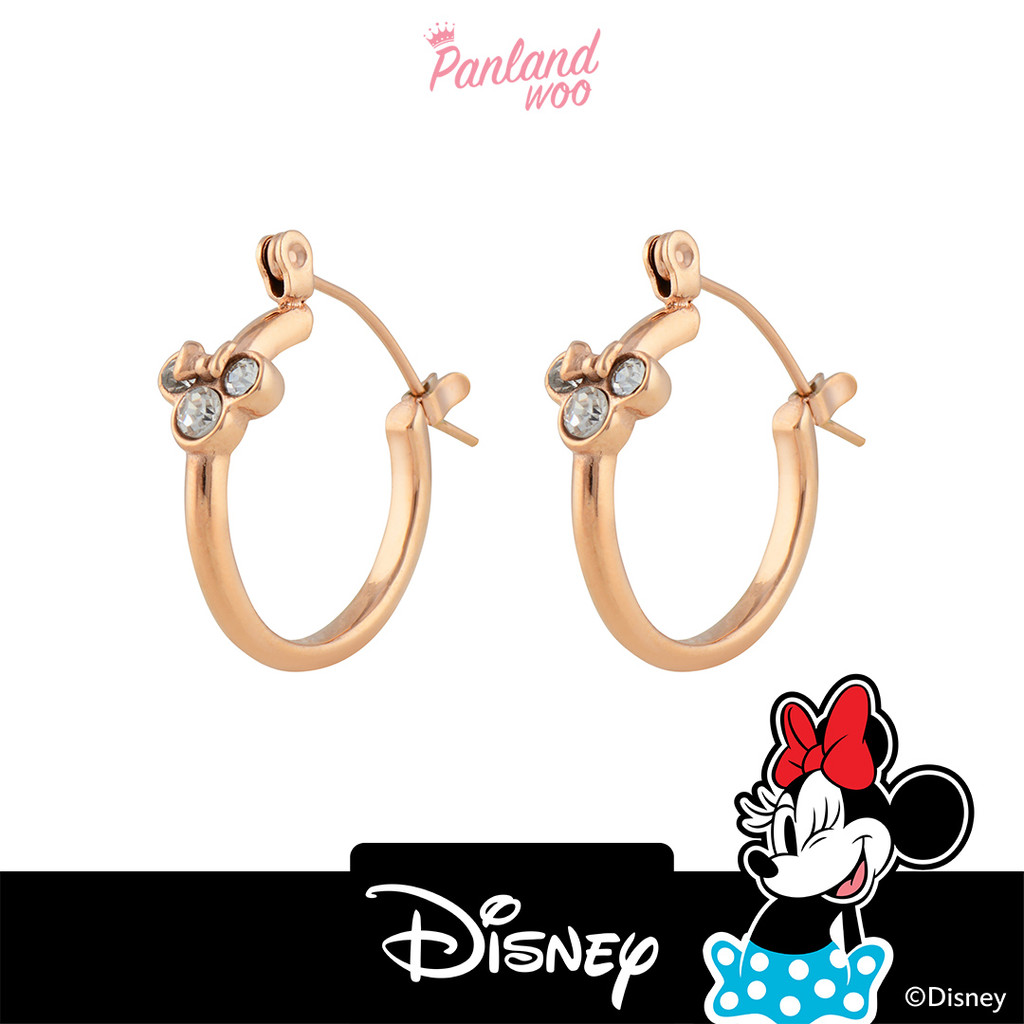 [นําเข้า] - Mickey & Minnie Collection - ต่างหูห่วงไทเทเนียมสําหรับผู้หญิง Tiffy