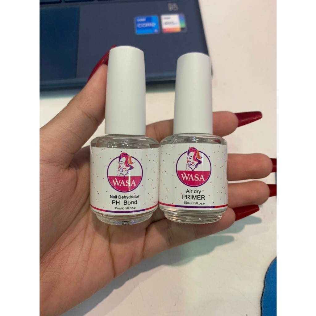 WASA Ph bond กันเชื้อรา ไล่ความชื้น & WASA Primer ทำให้เบสยึดเกาะหน้าเล็บได้ดีและสีติดทนนานมากขึ้น