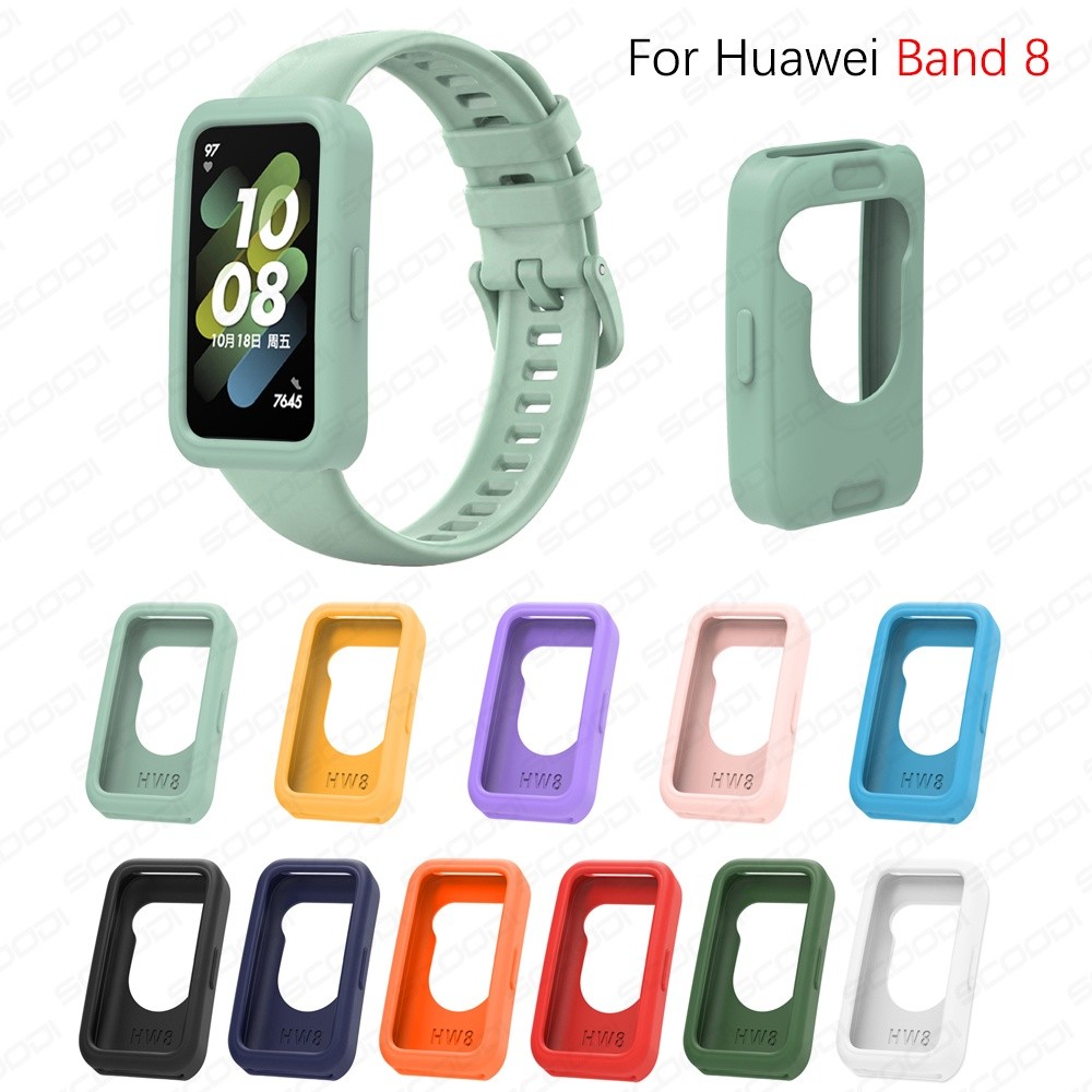 Huawei band 8/ band 9 สมาร์ทดูเปลือกป้องกันซิลิโคนหน้าจอกรอบป้องกันอุปกรณ์เสริมกรณี ทีพียู นุ่มปก