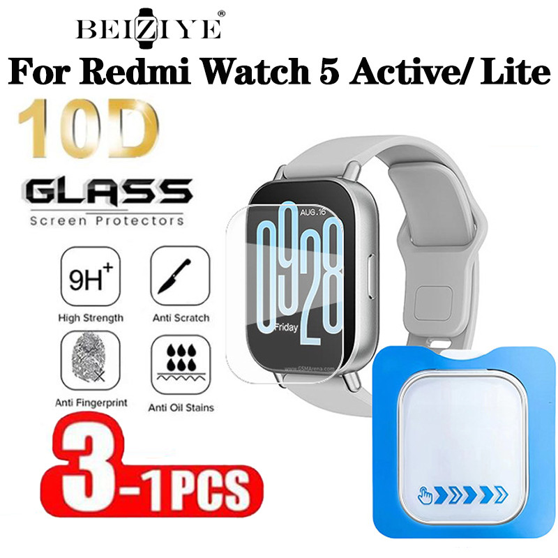 1/3pcs One-Click กระจกนิรภัยสําหรับ For Xiaomi Redmi Watch 5 Active Anti-Scratchติดตั้งง่ายป้องกันหน้าจอ For Redmi Watch 5 Liteฟิล์มแก้ว