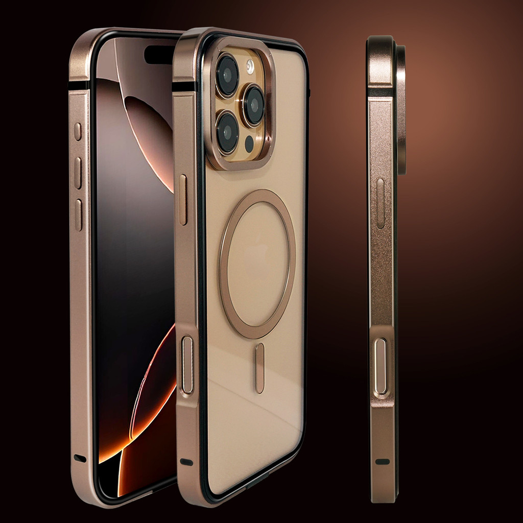 เหมาะสําหรับเคสโทรศัพท์ IPhone 16 Promax ส่วนบุคคล 16pro เคสโลหะแม่เหล็ก Anti Drop Case ฝาครอบป้องกัน