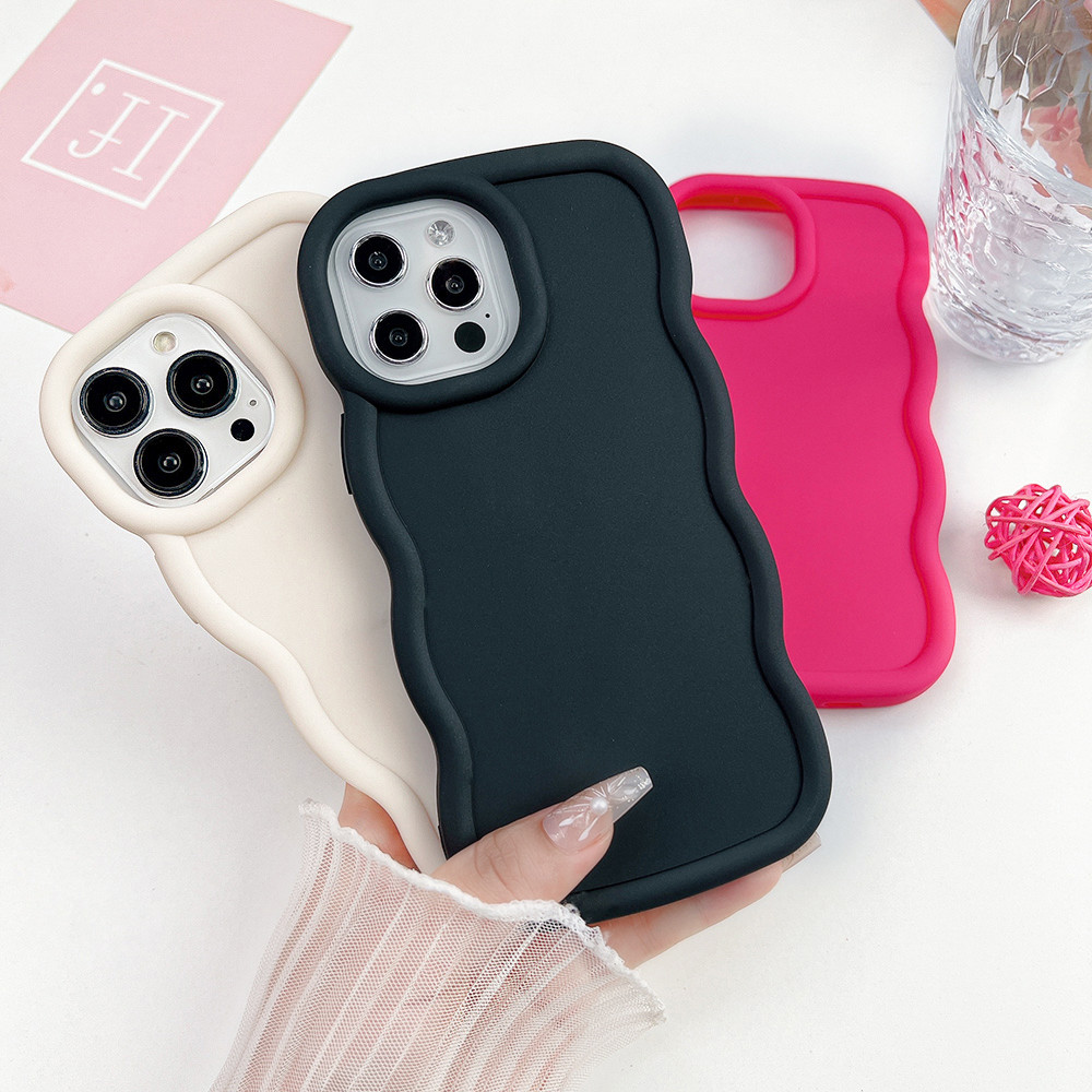 เคส Simple Solid Color iPhone XR 11 XS Max 11 Pro 12 13 14 15Pro Max 15 Plus เคสโทรศัพท์ซิลิโคนนิ่มส