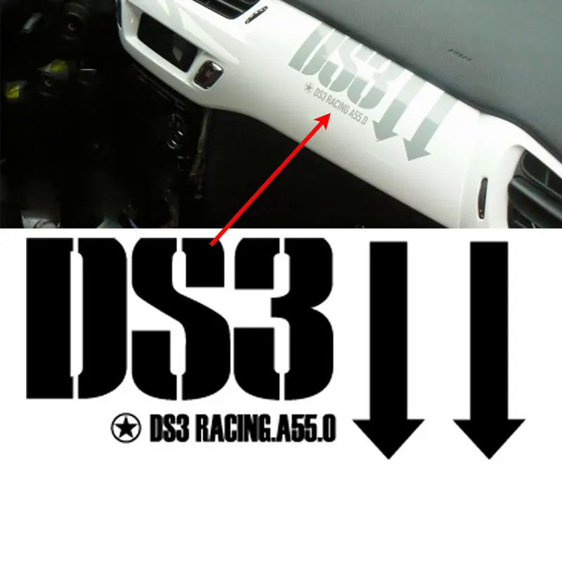 for Citroen Racing DS 3 DS3 Dashboard Stickers  Interior Board