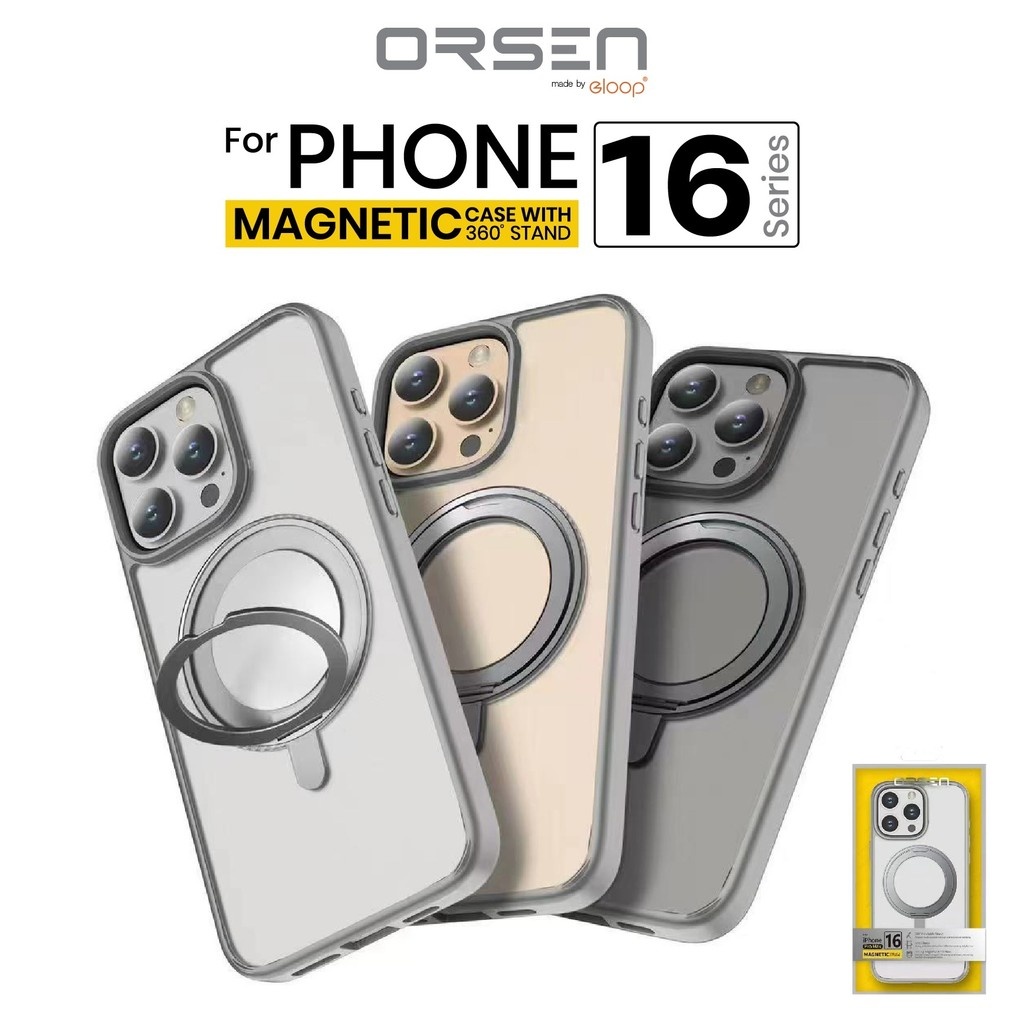 เคสโทรศัพท์มือถือ Orsen by Eloop CASE Phone 16 Series เคสแม่เหล็ก เคสมือถือ กันกระแทก ขาตั้ง เคสใส