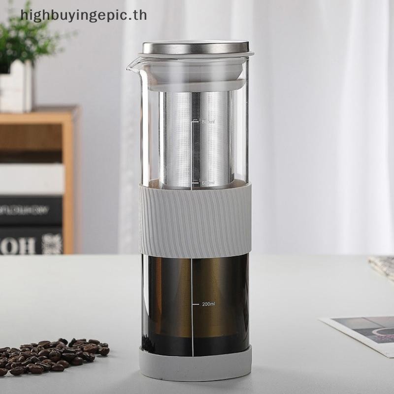 Heth แบบพกพา Airtight Cold Brew เครื่องชงกาแฟเย็นที่กรองชา - 800ml กาต้มน้ํากาแฟสกัดเย็น Brewing แก้ว Carafe เหยือก HETH