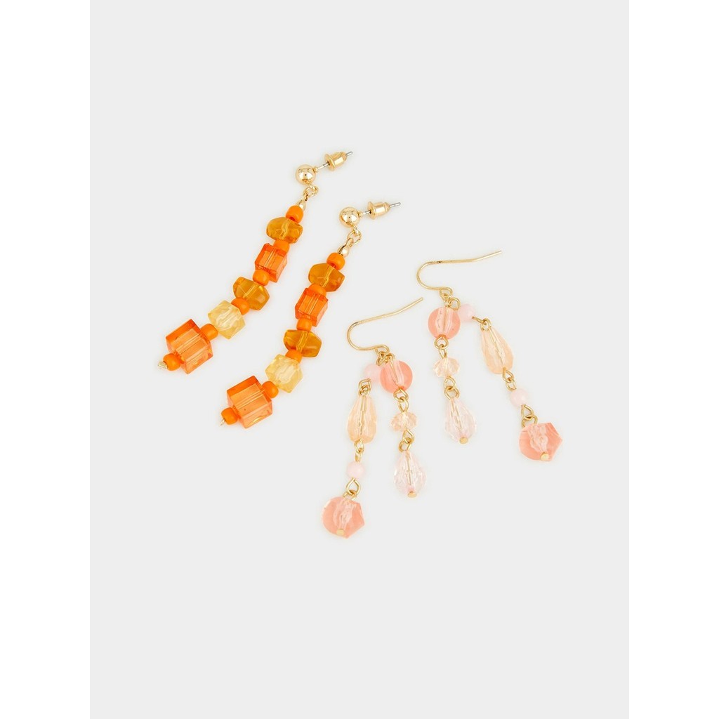 [Pomelo] ต่างหูห้อยยาวคริสตัล / Crystal Link Drop Earrings