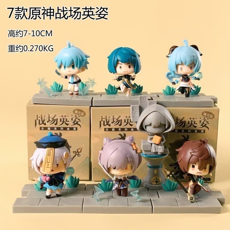 เกนชินอิมแพค 7ตัว Genshin Stance Mystery Blind Box x Mondstadt Edition โมเดล Genshin Impact ของเล่น ของสะสม