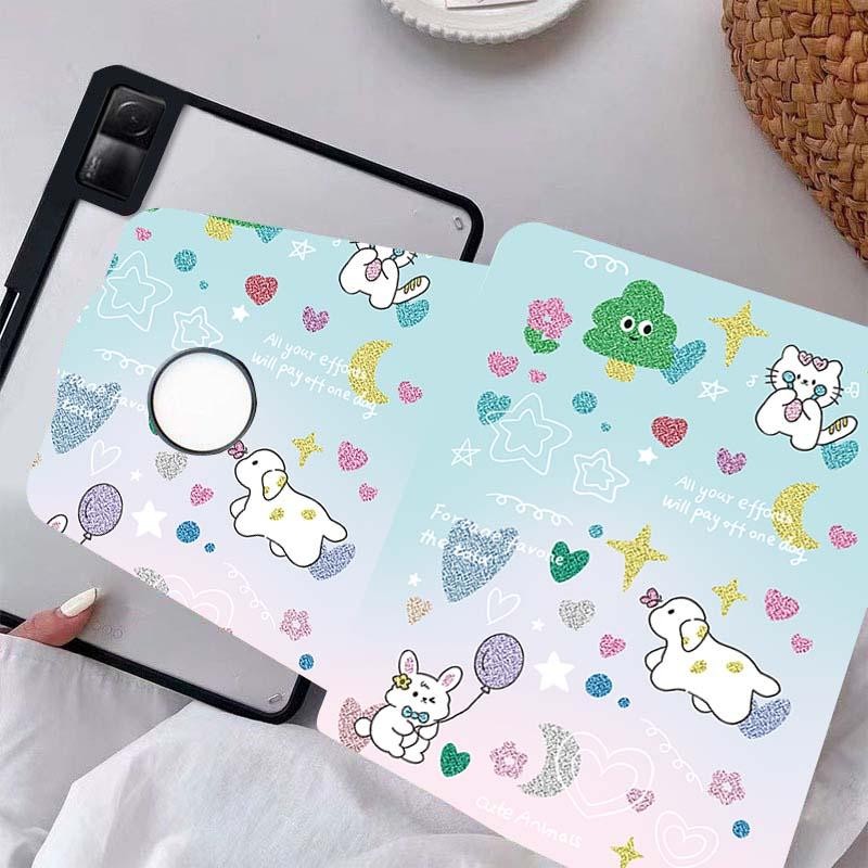 เคส Redmi Pad 10.61นิ้ว Redmi Pad SE 11นิ้ว Redmi Pad Pro 12.1นิ้ว 360 เคสแท็บเล็ตอะคริลิค หมุนได้ พร้อมช่องใส่ปากกา