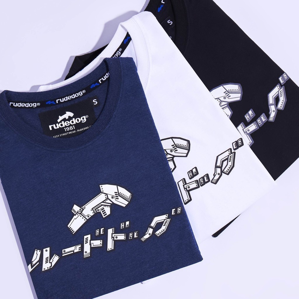 🌹ปกติ🌹 💥 Rudedog เสื้อยืดRudedog รุ่น Robot เสื้อRudedog รุ่นใหม่ ของแท้Unisex 2024
