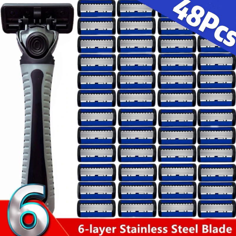 Can be reusable Razor Classic 6 Edge Safety Razor for Mens Shaving&Womens Hair Removal Shaving Blade