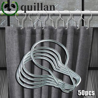 Quillan ตะขอแขวนผ้าม่านโลหะหลากสี 50 ชิ้นสําหรับห้องน้ํา