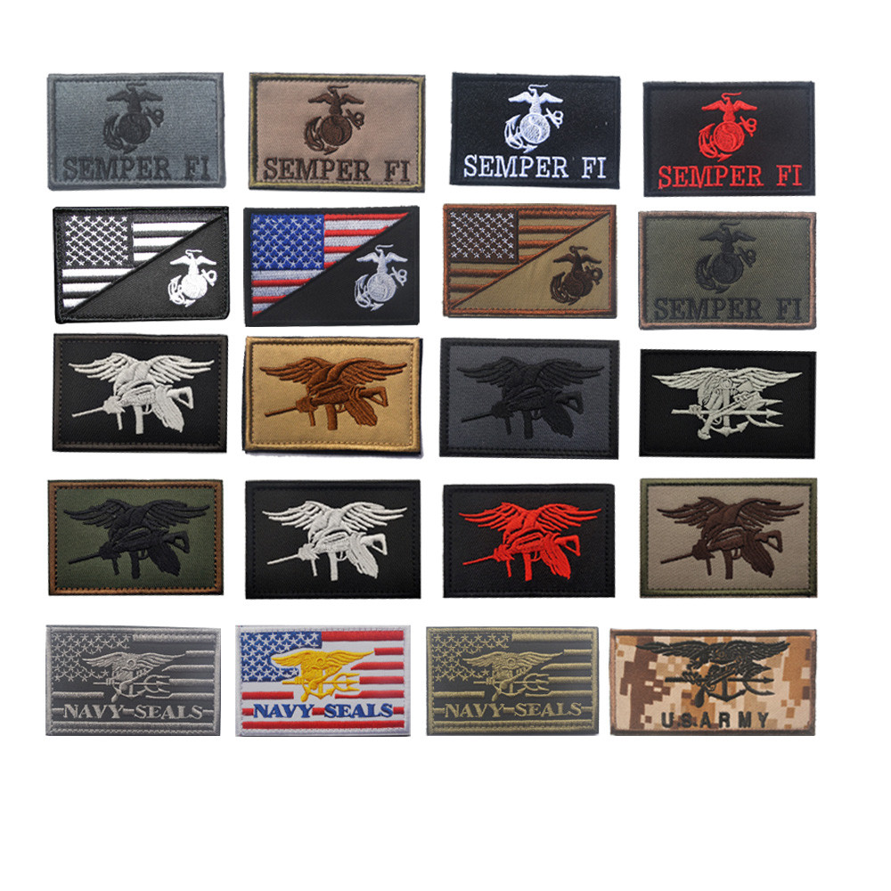 กลางแจ้ง American SEALS Patch Cloth Sticker ปัก Velcro Badge NAVY SEALS PATCHES