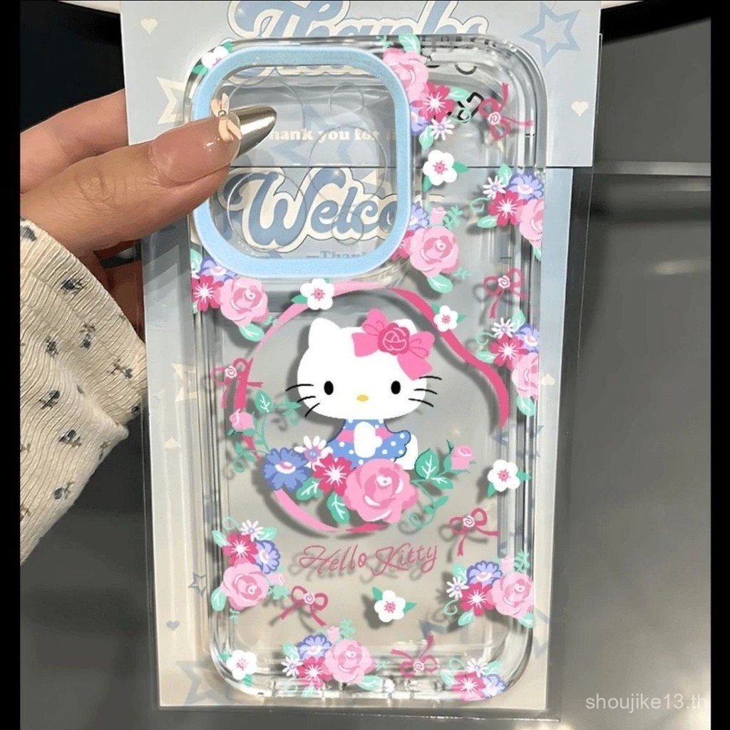 แนวคิดใหม่ของการป้องกัน iPhone ของ Flower Hello Kitty: รุ่นการ์ตูนโปร่งใสใหม่เคสโทรศัพท์ดีไซน์กันกระแทกเหมาะสำหรับ iPhone 16 PRO MAX, 15, 11, 12, 13, 14, 7plus, 8PLUS, 11pro, 13pro, X, XR & XS MAX ”rx3r