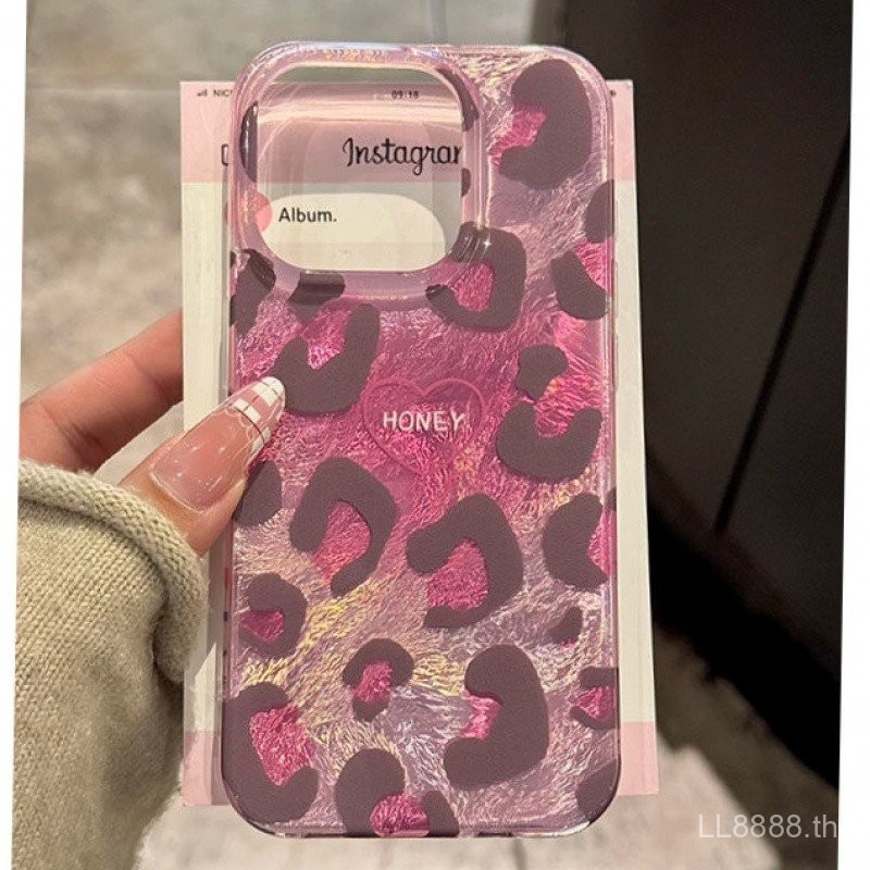 เคสโทรศัพท์มือถือสำหรับ iPhone จีบรักลายเสือดาว16Promax/14/15รุ่นใหม่11/12/13Pro สาวร้อน xsmax/XR เคสป้องกันการตก7/8PLUS รูใหญ่เคสป้องกัน i9cu