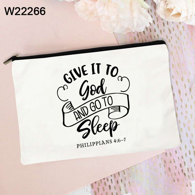 GIVE IT TO GOD AND GO TO กล่องดินสอสุนทรียศาสตร์สไตล์เกาหลีสําหรับเด็ก การปรับแต่งฟรี U0IY