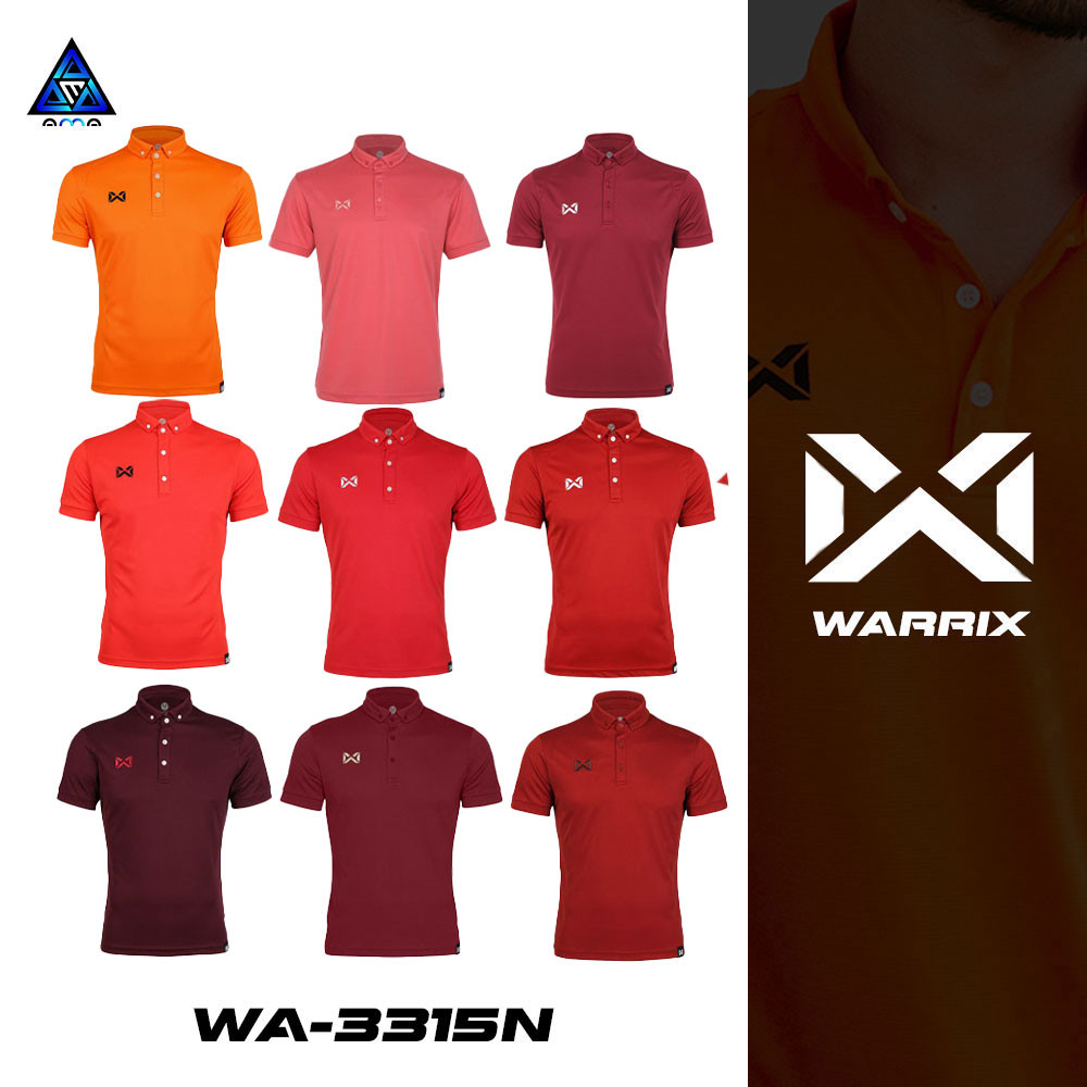 **ลดแล้วลดอีก30%** WARRIX รุ่น CLASSIC รหัส WA-3315N วาริกซ์ เสื้อโปโลชายและหญิง ชุด 4 ของแท้100%