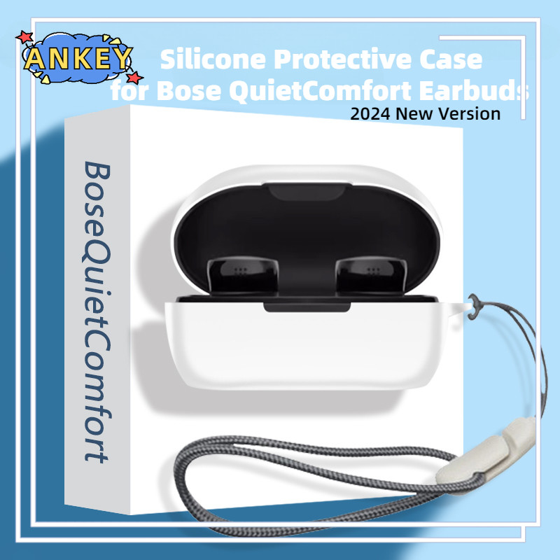 2024 New Case for Bose QuietComfort Earbuds Nylon Lanyard Soft Cover Shells Washable Housing Anti Dust Sleeve Hand Rope Strap Accessories