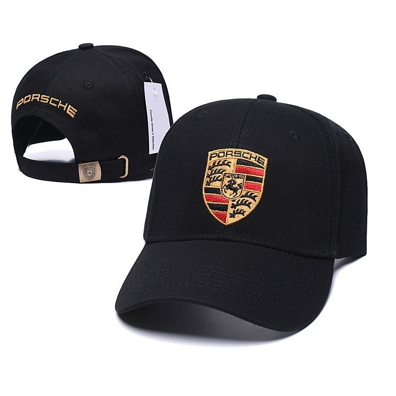 ออกแบบกีฬากลางแจ้งเบสบอลหมวกเย็บปักถักร้อยรถ Porsche โลโก้ Racing หมวกผู้ชายผู้หญิงผ้าฝ้าย Trucker Hip Hop หมวก