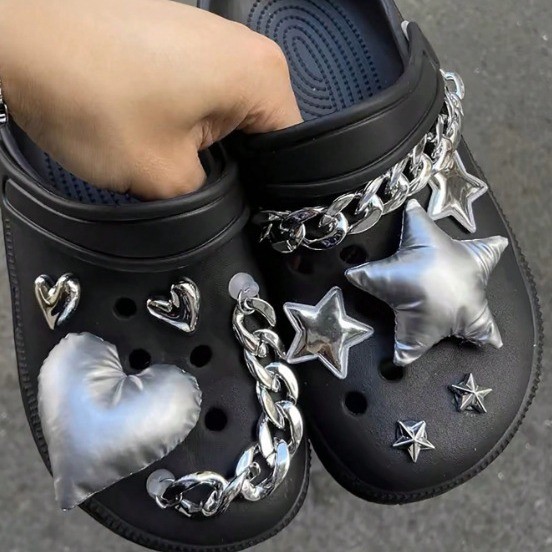 เงิน star&love เกาหลี jibbits crosc charm jibbits อุปกรณ์ DIY น่ารัก