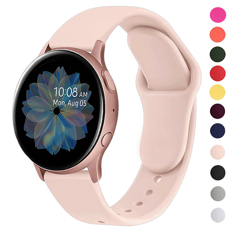 20 มม.22 มม.ซิลิโคน Srap เหมาะสําหรับ Samsung Galaxy watch 6 5 4 3 46 มม.42 มม.Active 2 Correa Gear S3 Huawei watch GT 2E Pro