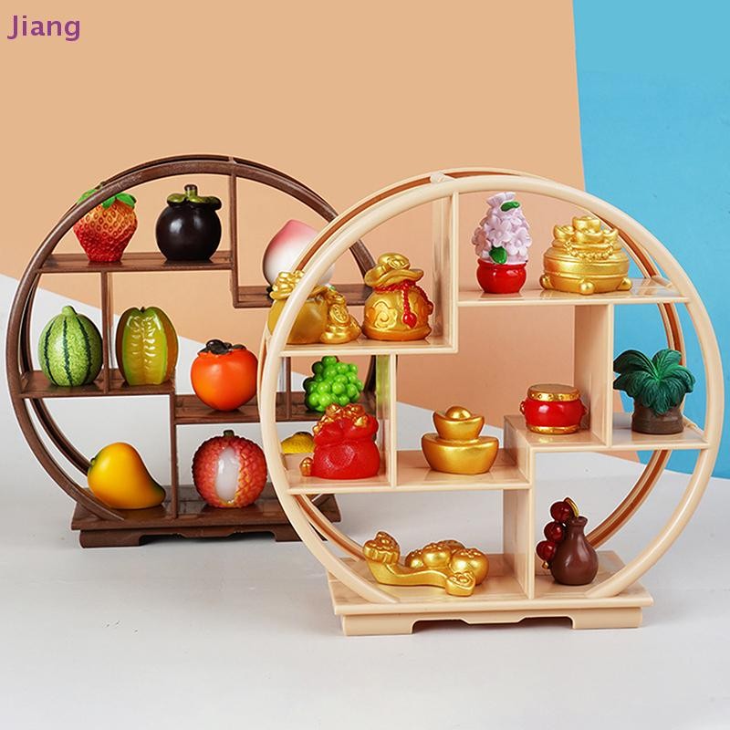Jiang 1PC ตุ๊กตา DIY อุปกรณ์เสริม Miniature Bogu ชั้นวางที่ว่างเปล่า Mini ขาตั้งจอแสดงผลชั้นเก็บของเล่นฉากตกแต่ง TH