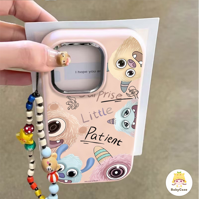 การ์ตูนตลกตัวน้อยผู้ป่วยมอนสเตอร์สร้อยข้อมือนุ่ม เคส iPhone 16 11 13 15 12 14 Pro Max 16 7 15 8 Plus XR X XS Max SE 2020